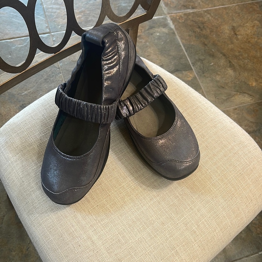 Dansko blue metallic slip ins size 9/40EU